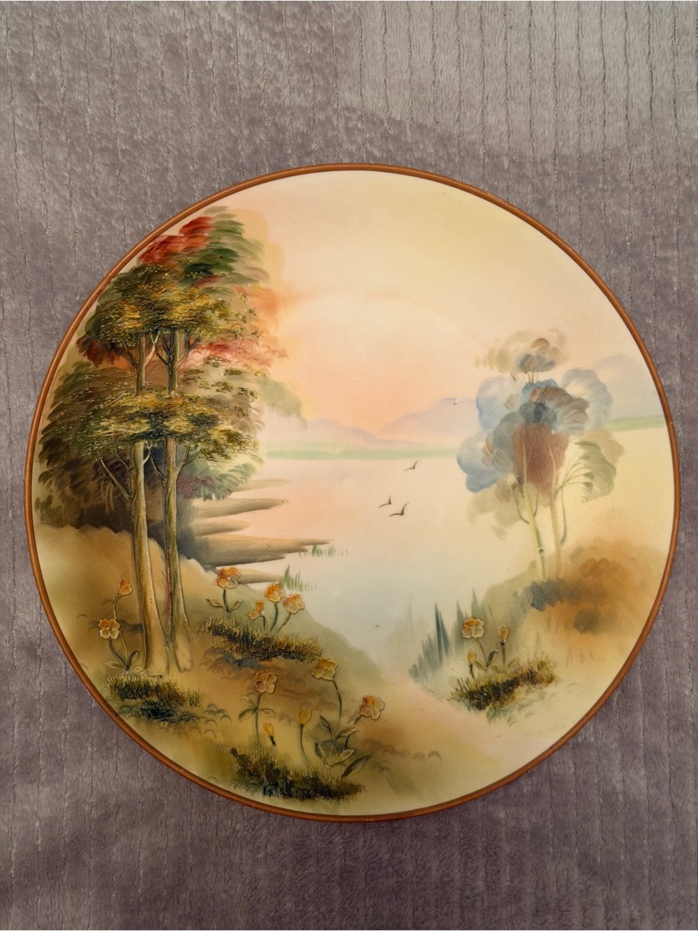 Noritake Painted Pastel Landscape Charger